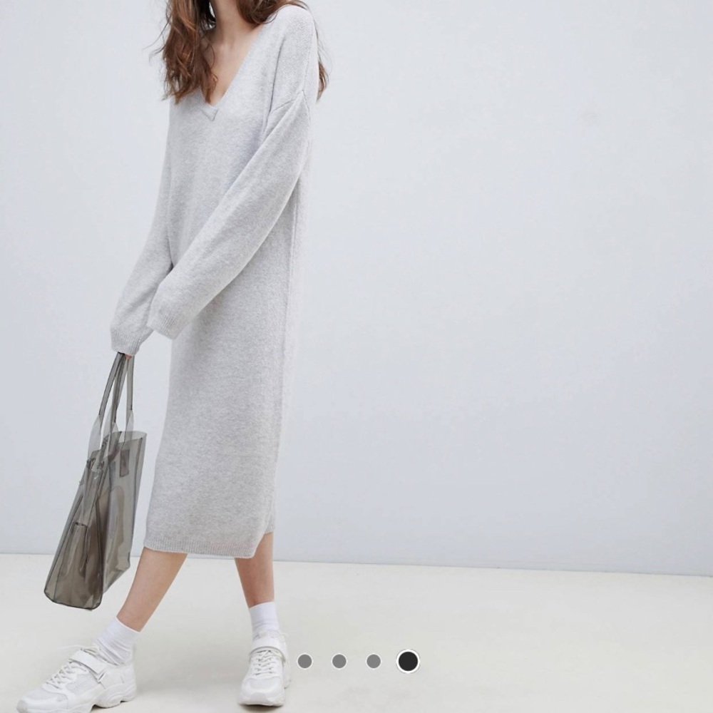 ASOS Sweater Dress in Gray